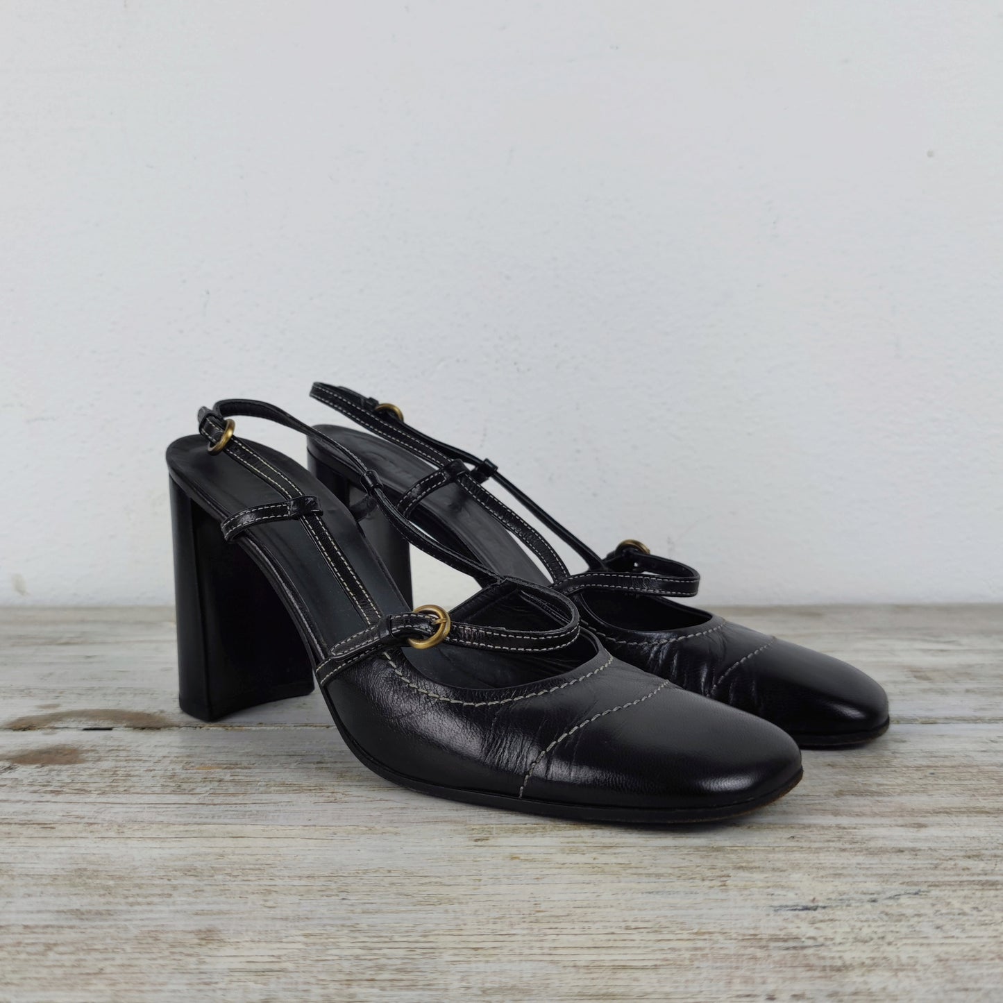décolleté Miu Miu vintage pelle nera