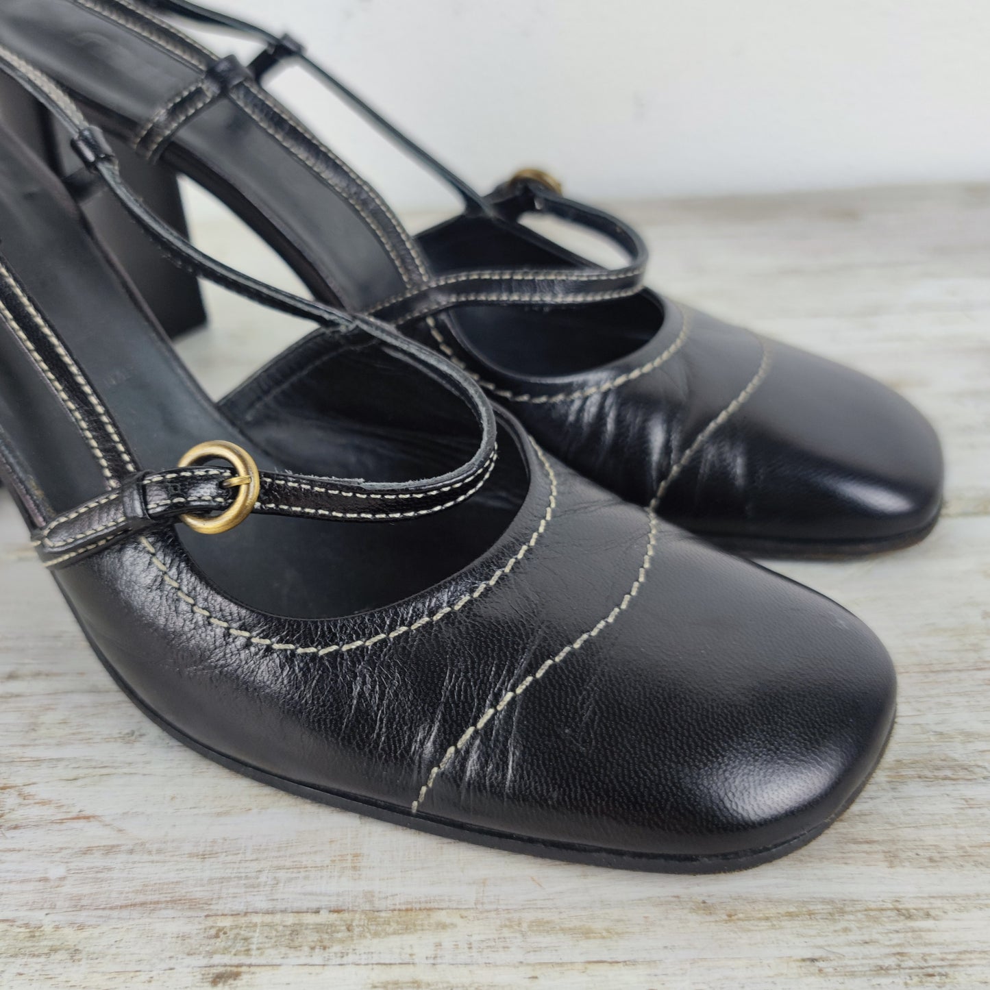 décolleté Miu Miu vintage pelle nera