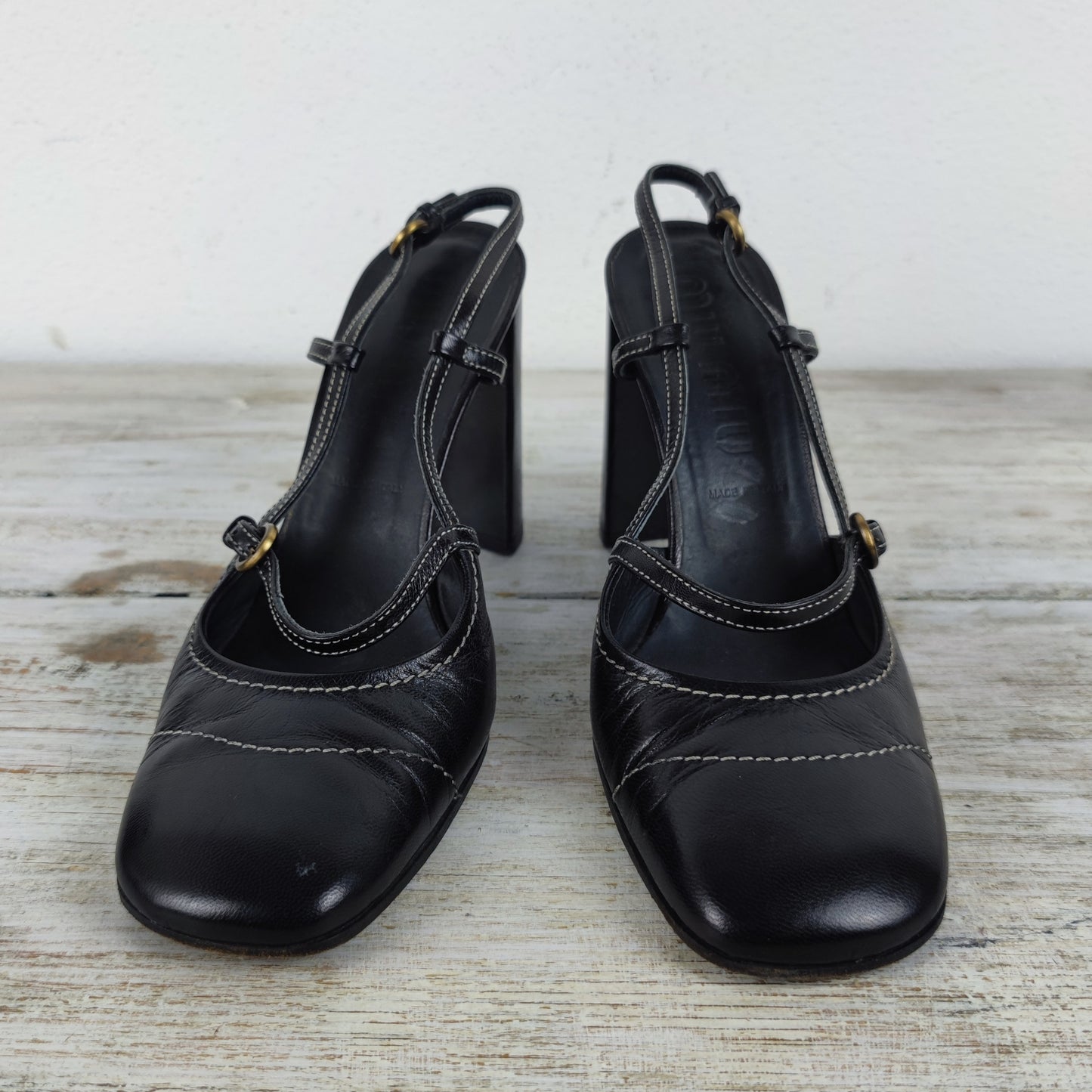 décolleté Miu Miu vintage pelle nera