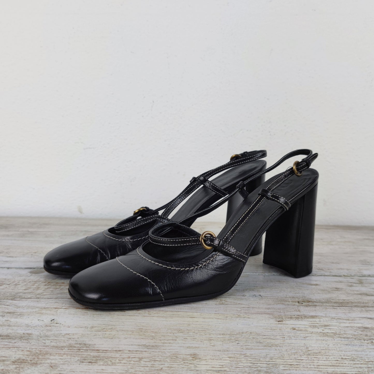 décolleté Miu Miu vintage pelle nera
