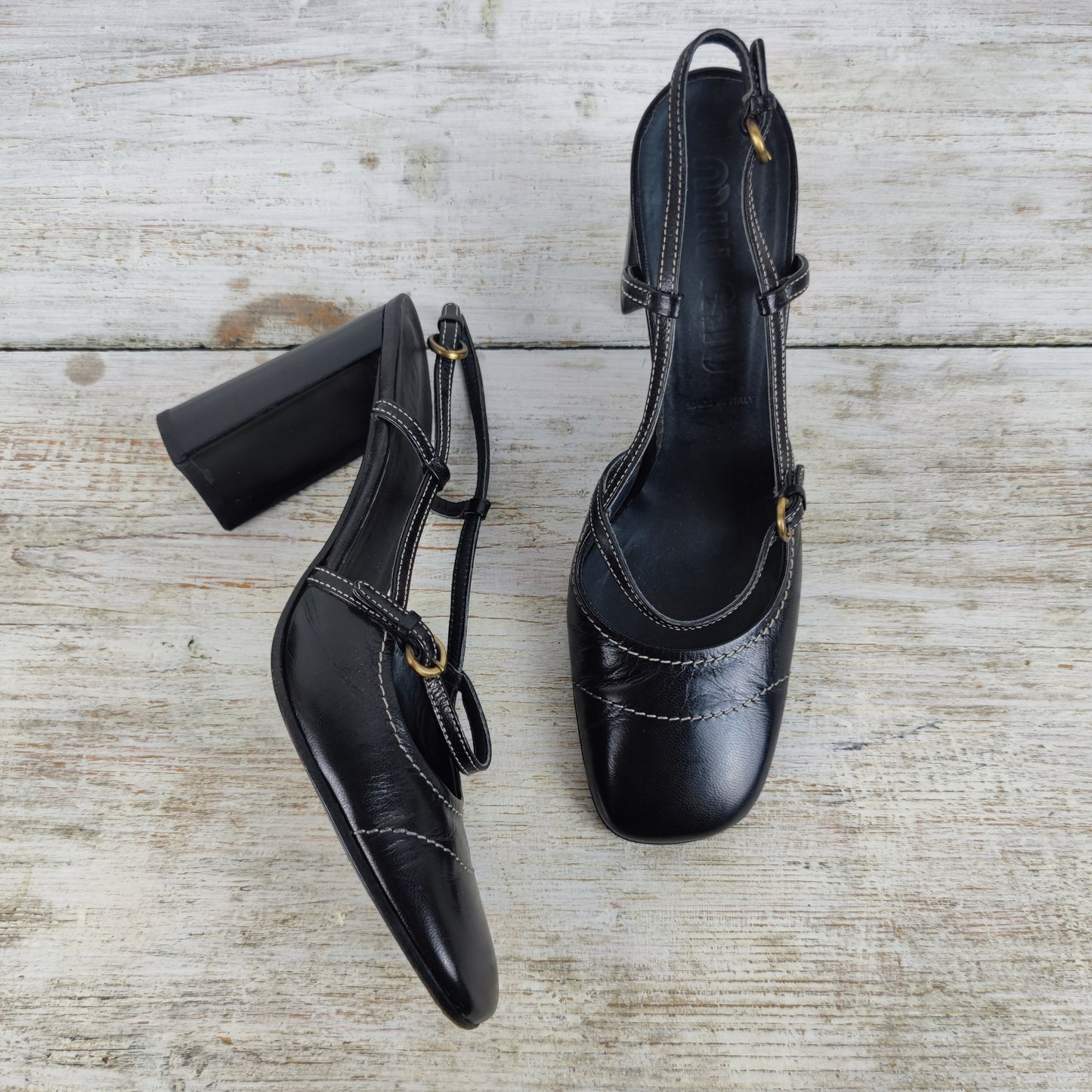 décolleté Miu Miu vintage pelle nera