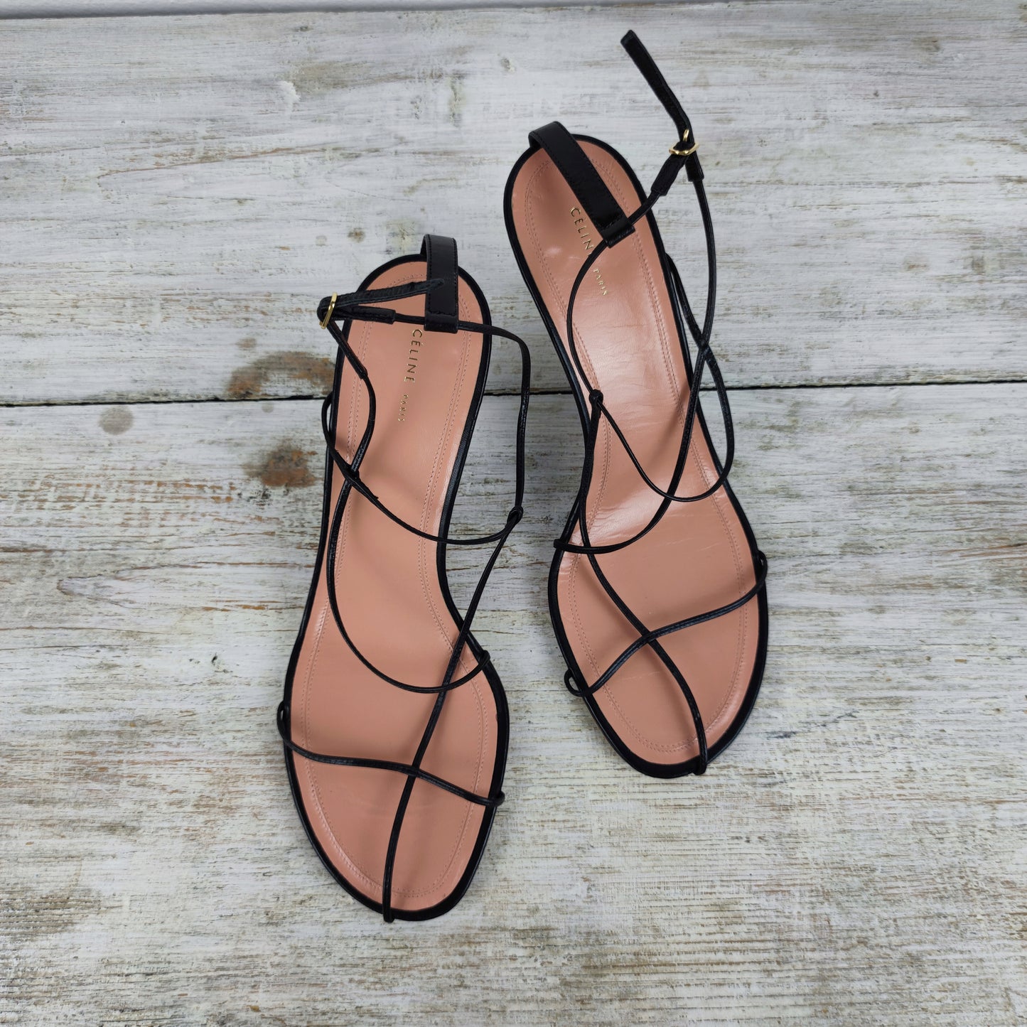 Celine cage nude sandals