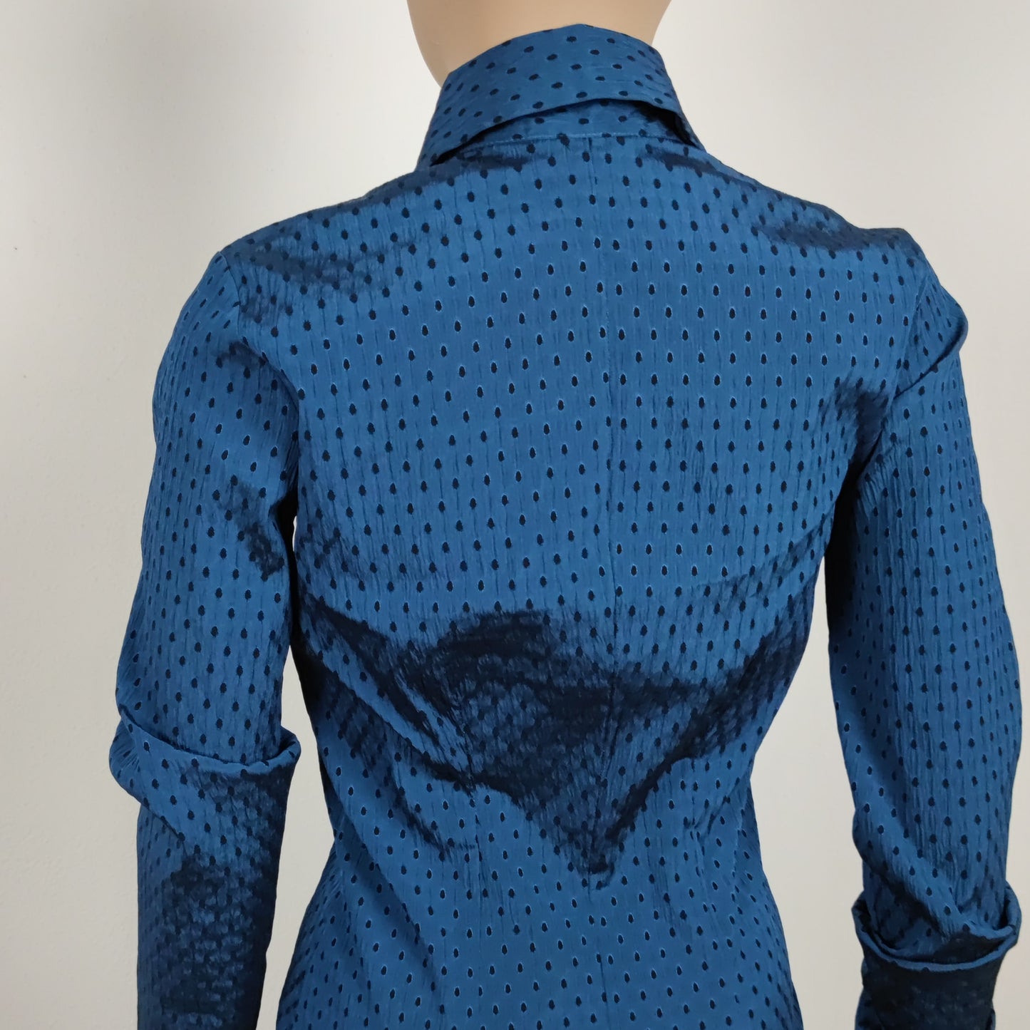 abito Romeo Gigli blu con pois