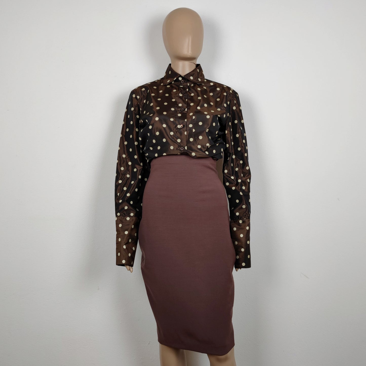 gonna vintage Romeo Gigli nocciola