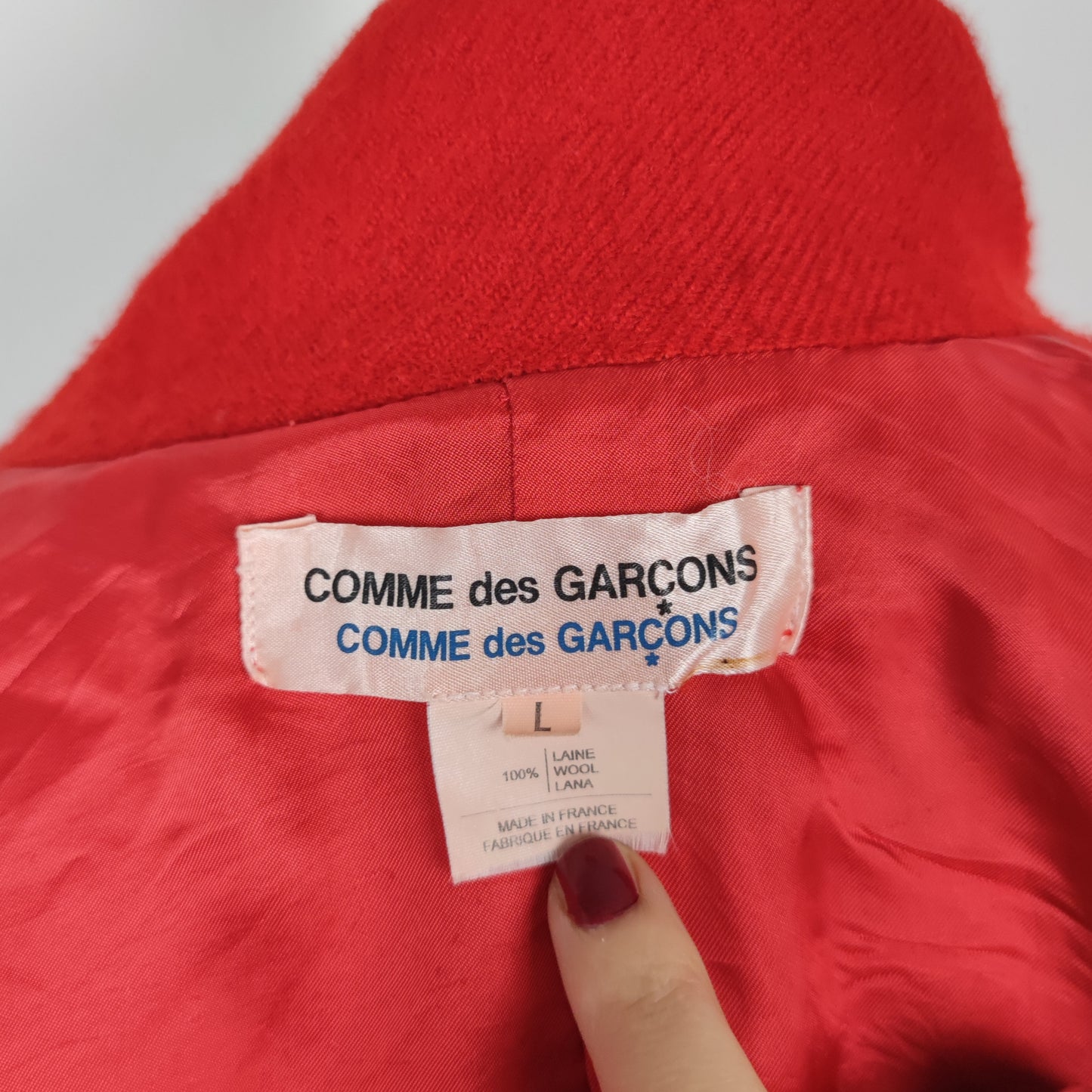 Giacca rossa con fiocchi Comme des Garçons