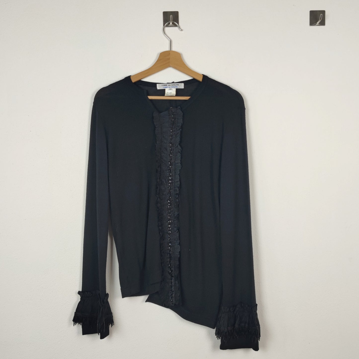 Maglia Comme des Garçons nera con perline