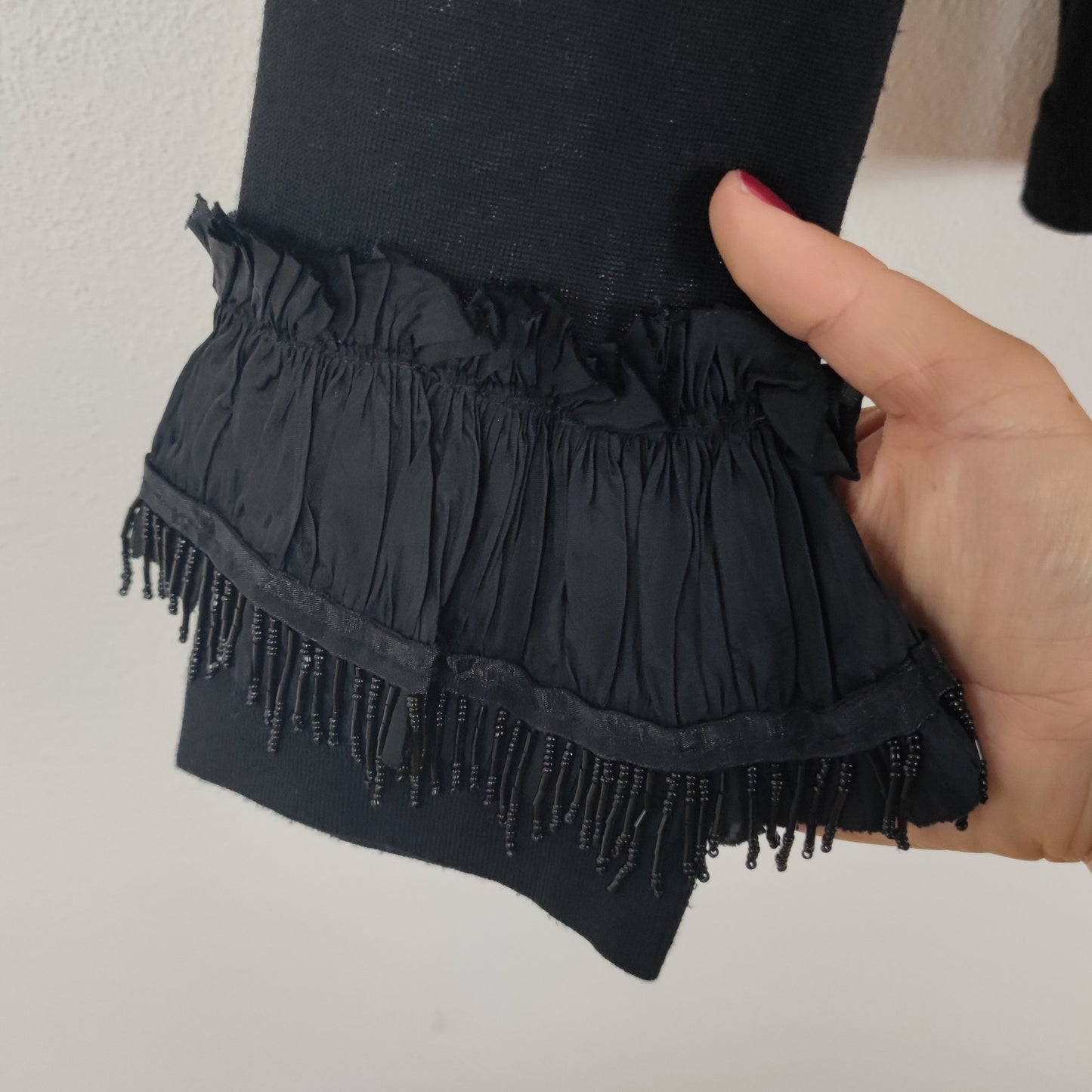 Maglia Comme des Garçons nera con perline