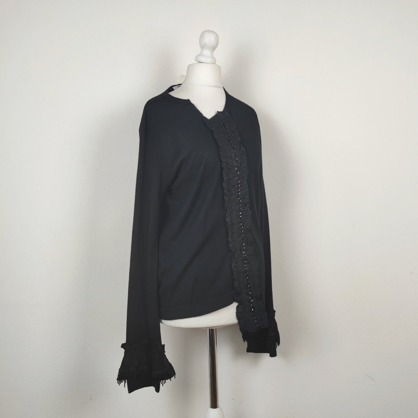 Maglia Comme des Garçons nera con perline