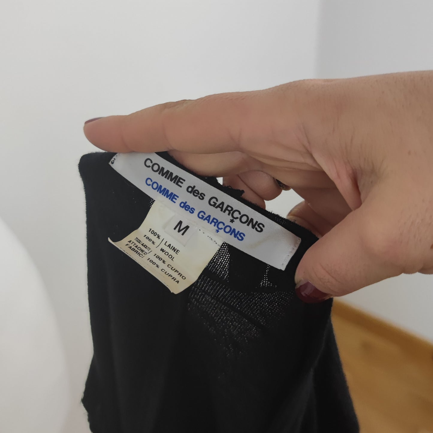 Maglia Comme des Garçons nera con perline