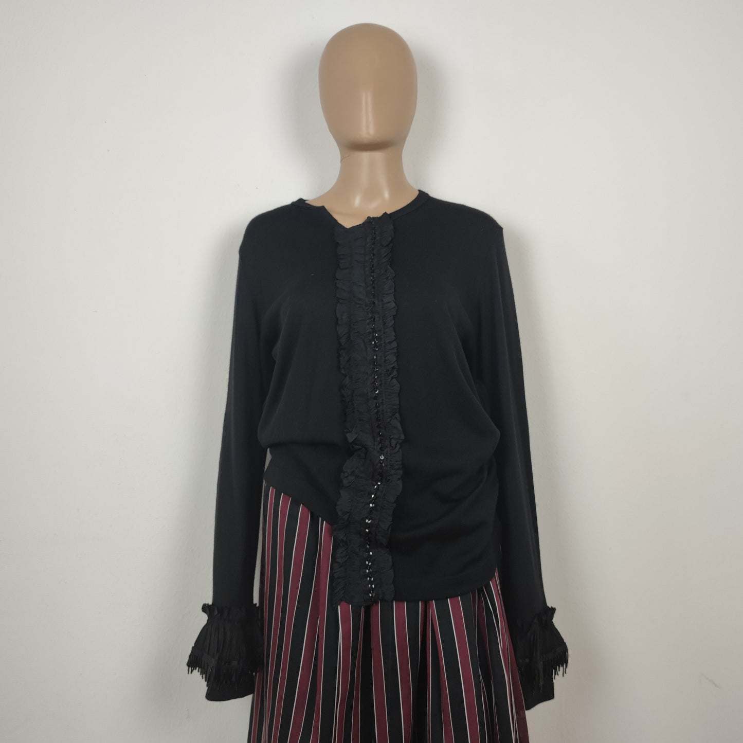 Maglia Comme des Garçons nera con perline
