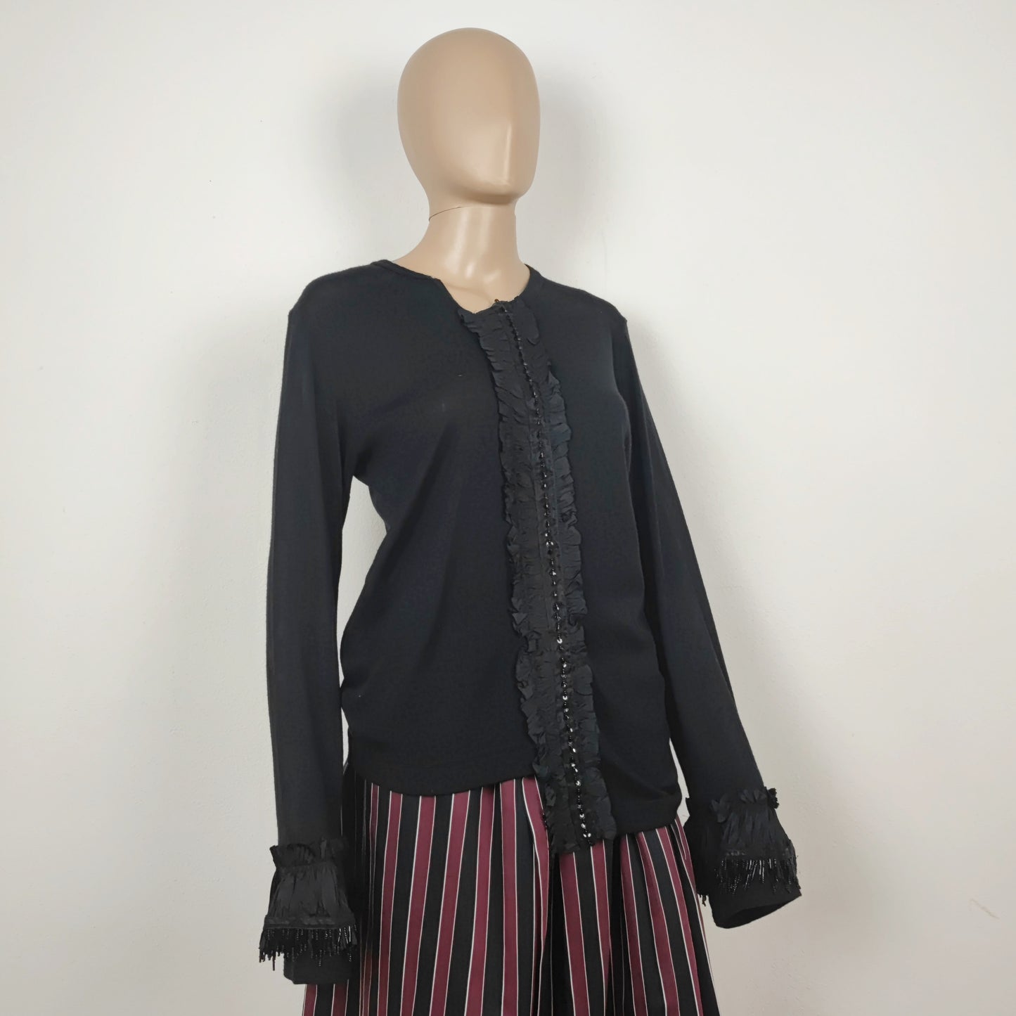 Maglia Comme des Garçons nera con perline