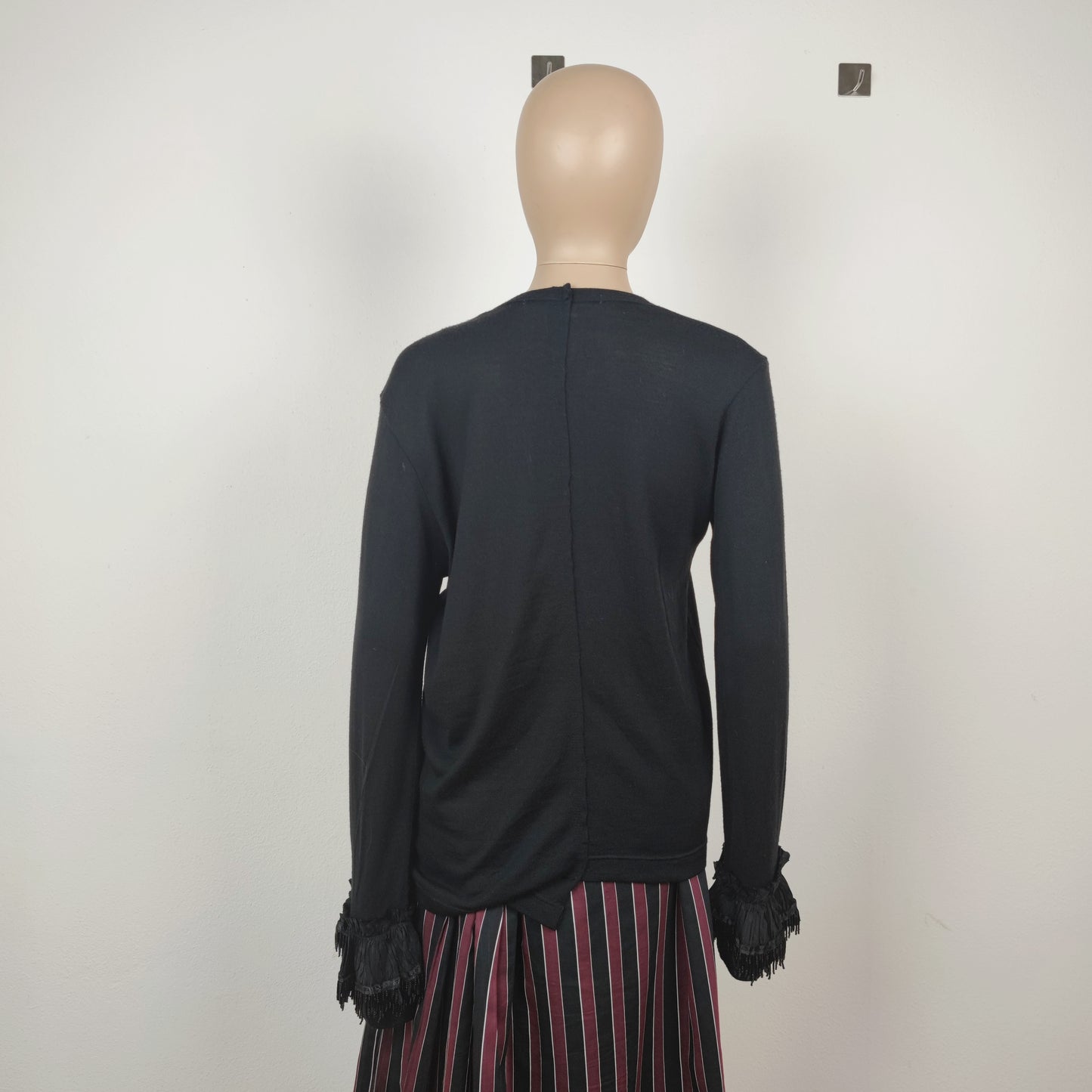 Maglia Comme des Garçons nera con perline