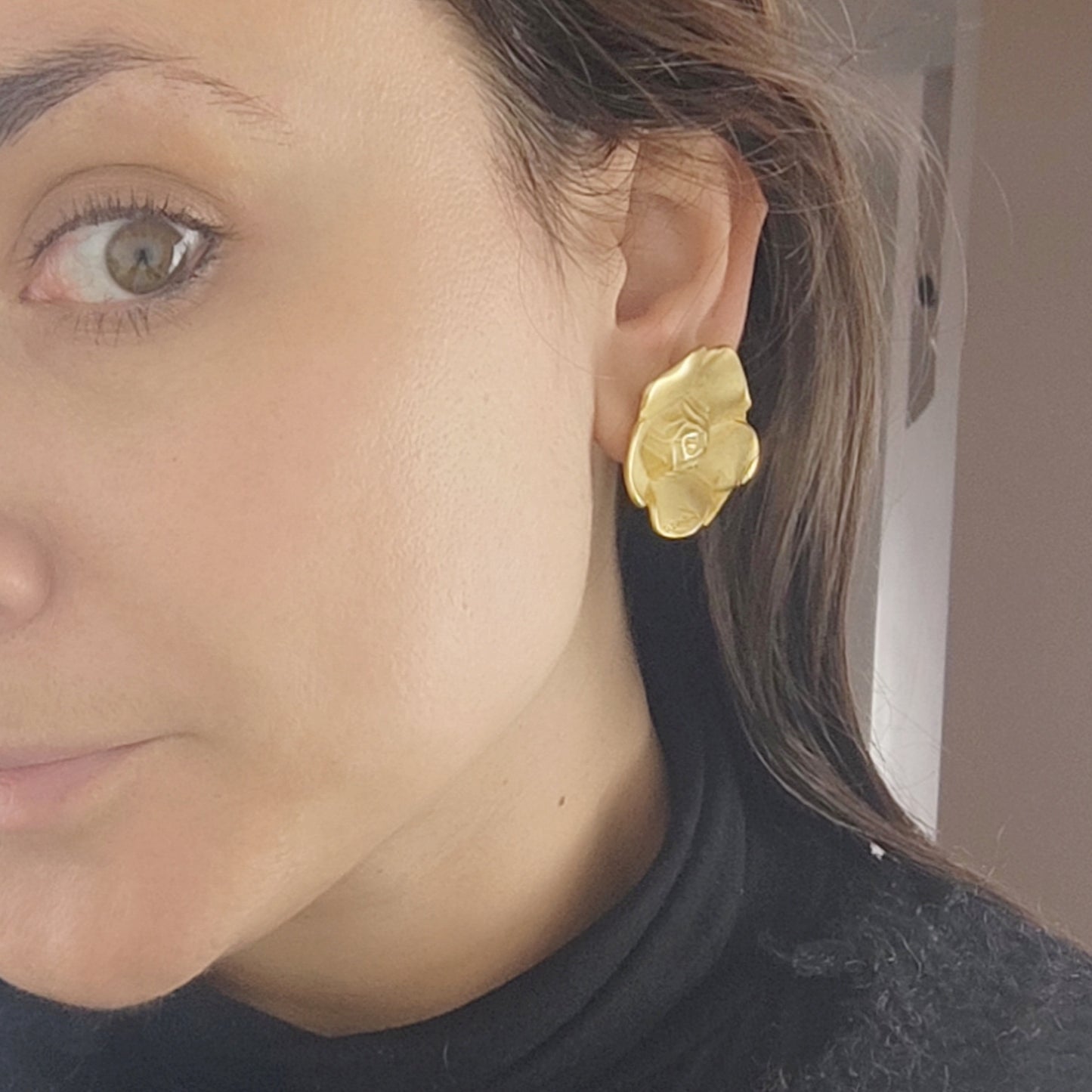 Orecchini Kenzo fiori oro