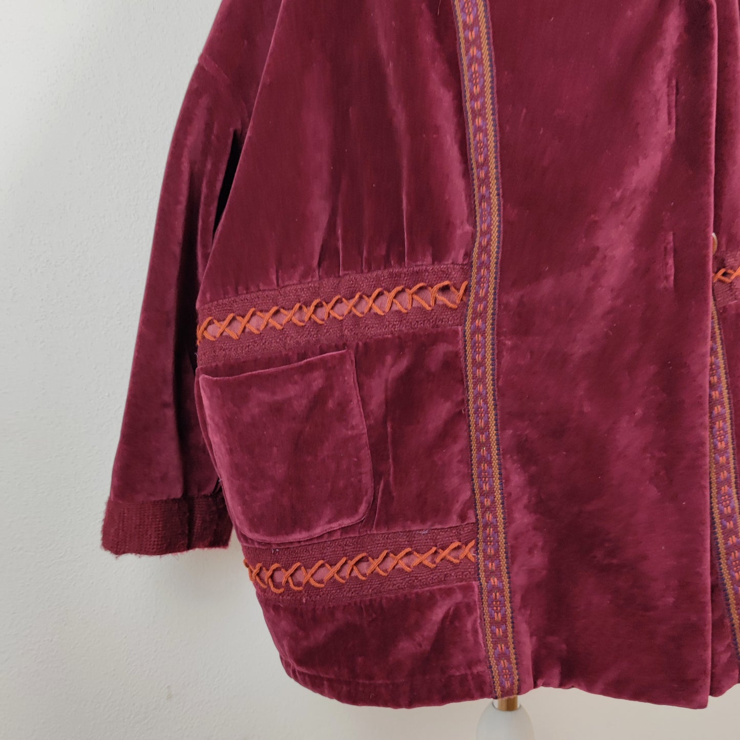 Giaccone G di Romeo Gigli velluto bordeaux