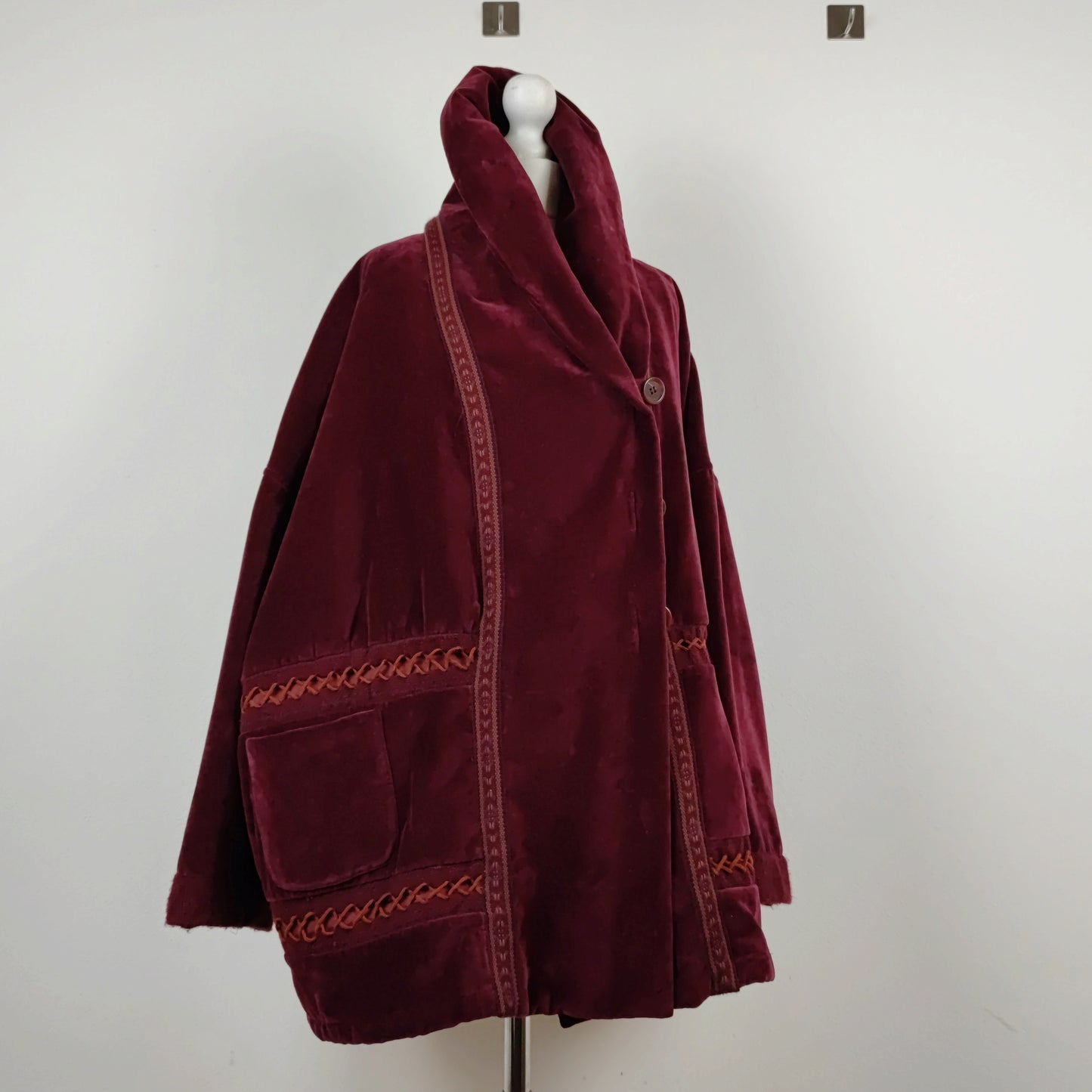 Giaccone G di Romeo Gigli velluto bordeaux