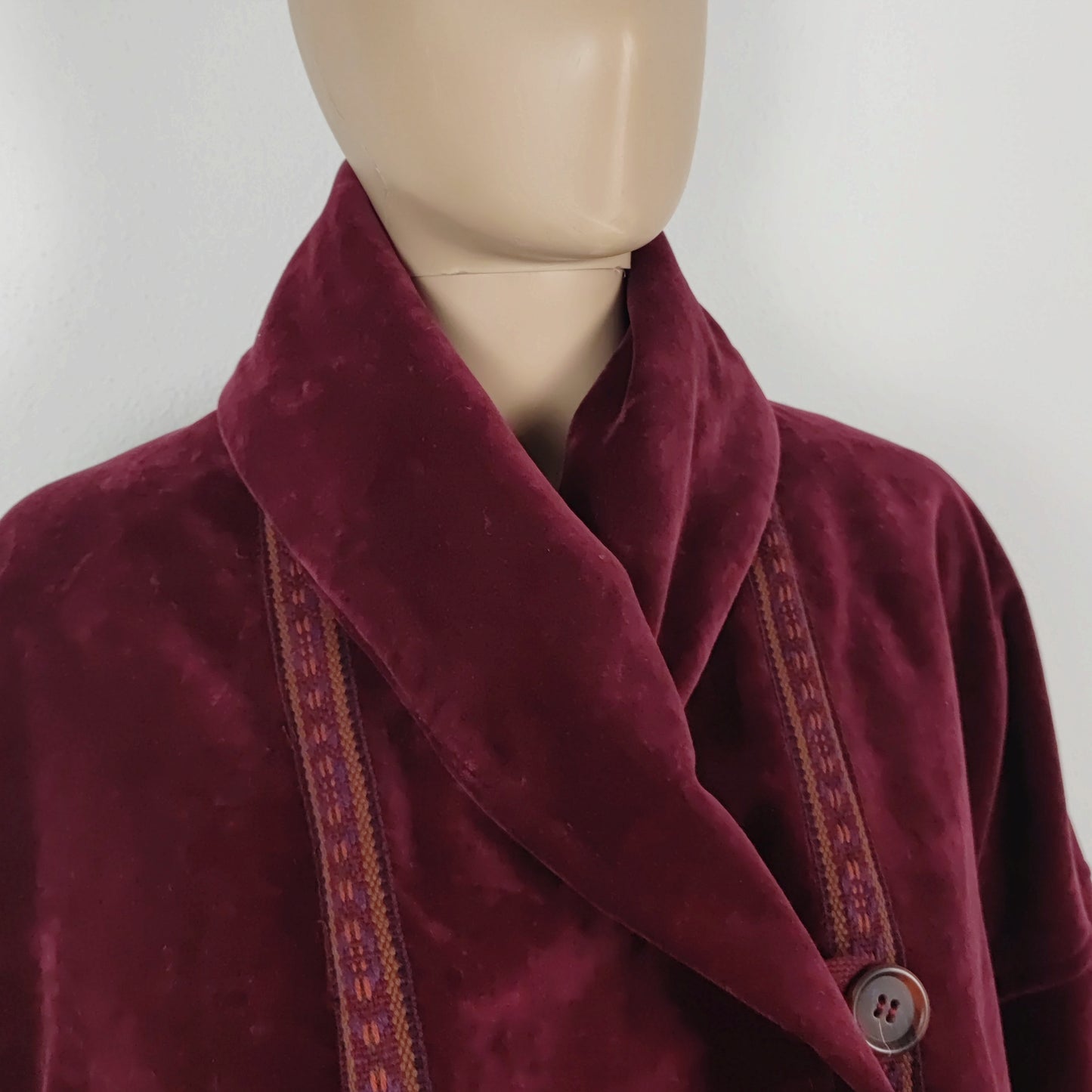 Giaccone G di Romeo Gigli velluto bordeaux