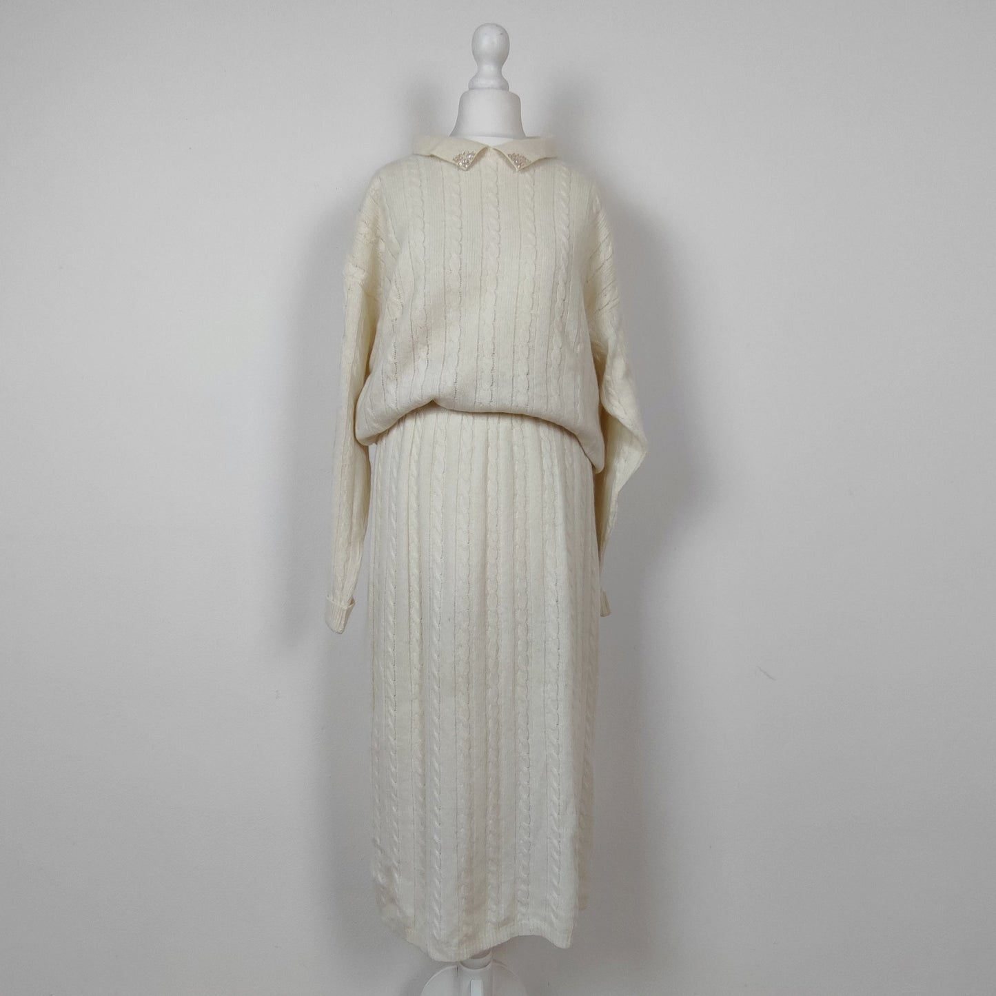 Completo vintage in maglia bianco