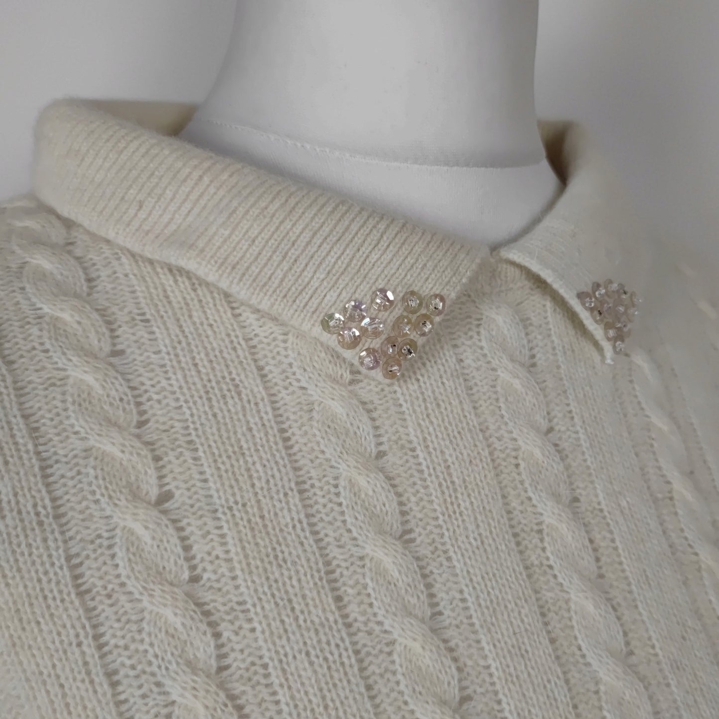 Completo vintage in maglia bianco