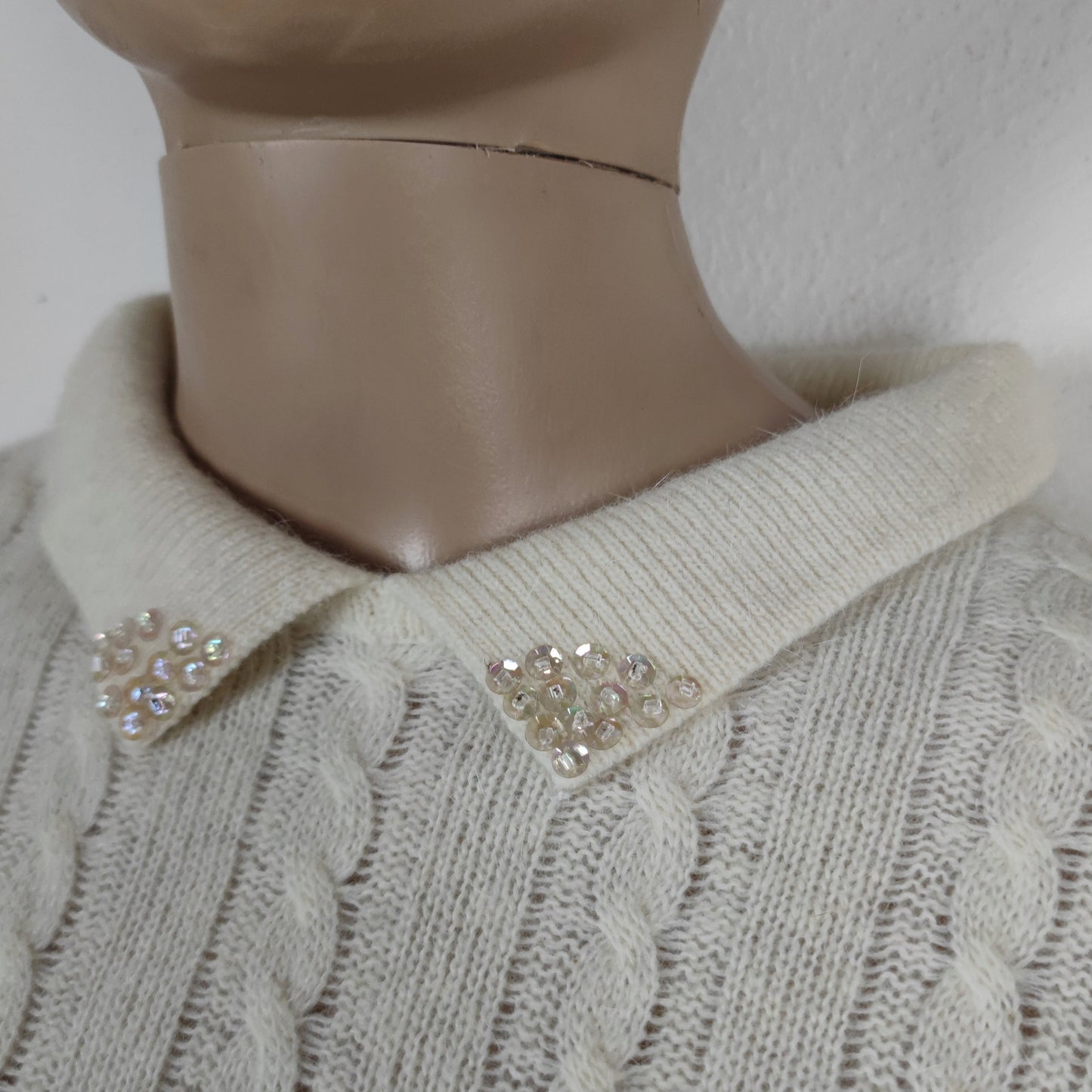 Completo vintage in maglia bianco