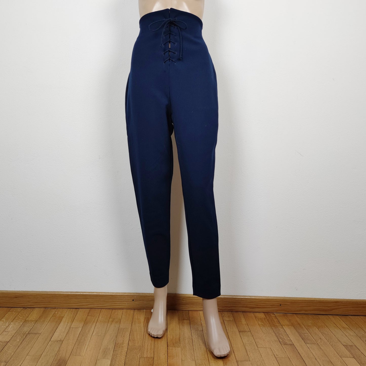 Pantaloni blu Romeo Gigli vita alta - 1992
