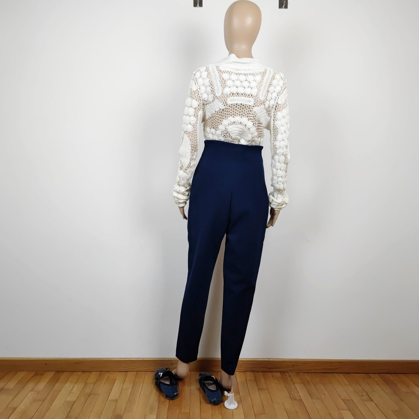 Pantaloni blu Romeo Gigli vita alta - 1992