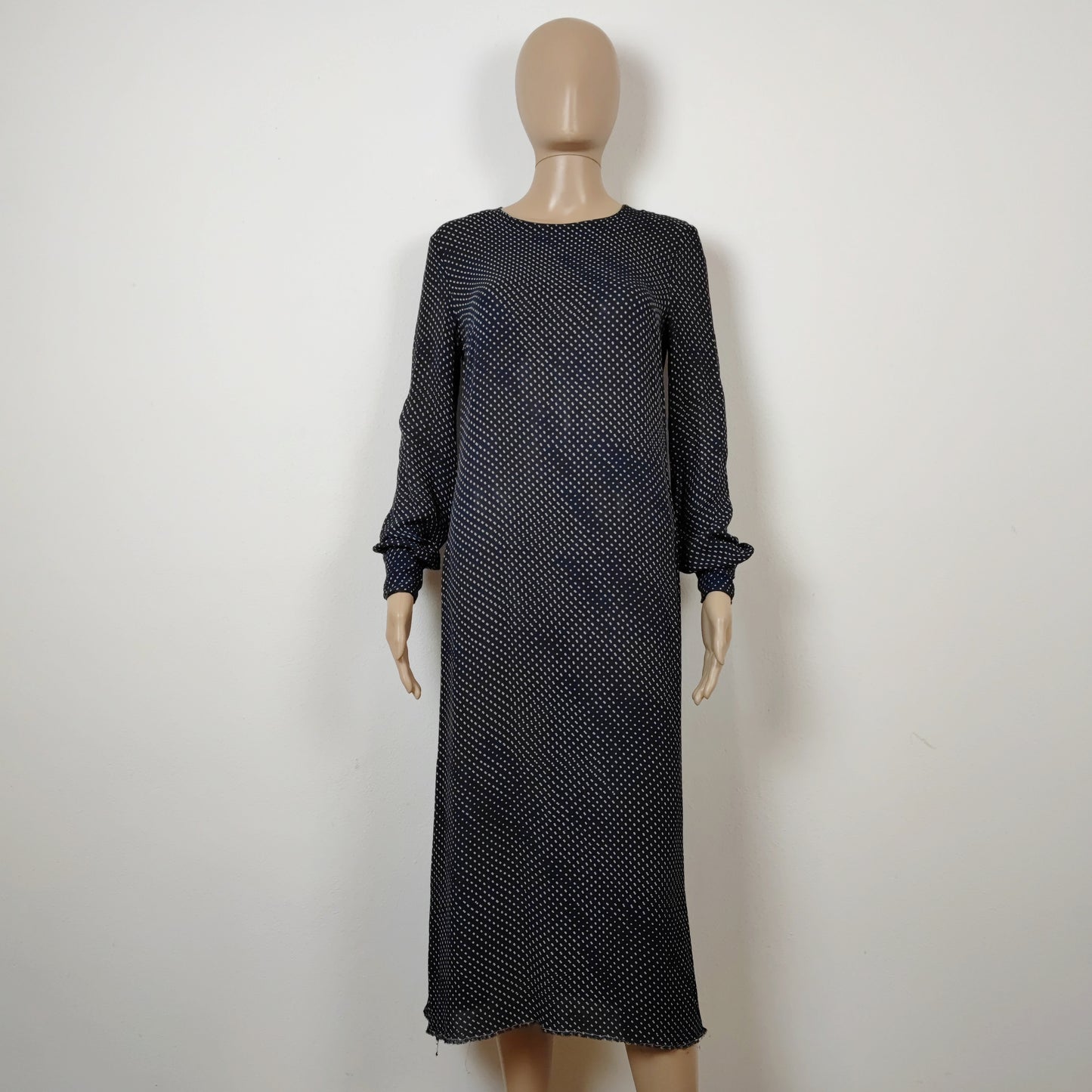 Abito Martin Margiela viscosa blu pois