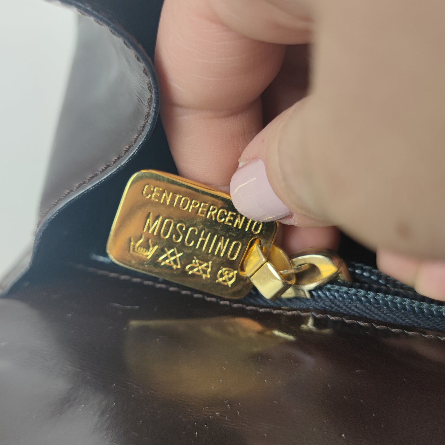 Borsetta Moschino redwall testa di moro