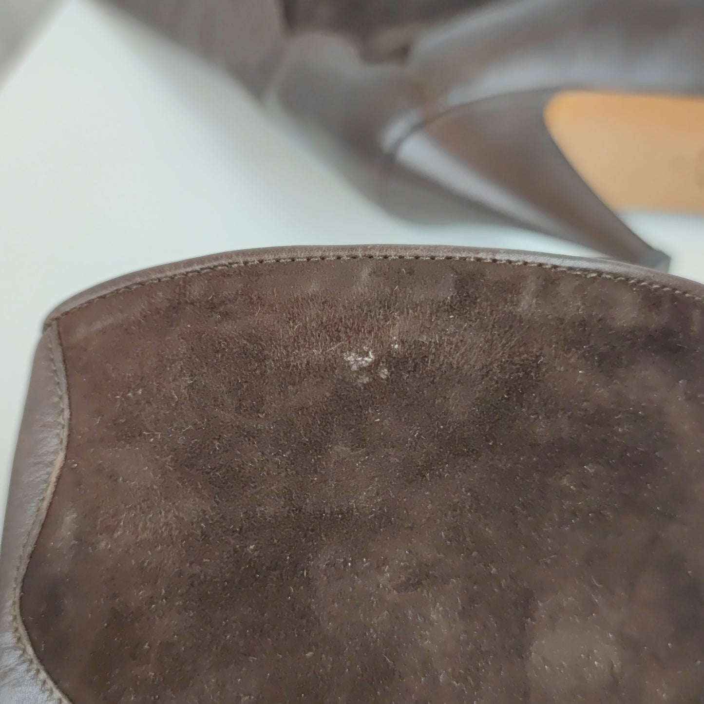 Stivali vintage pelle e camoscio marrone