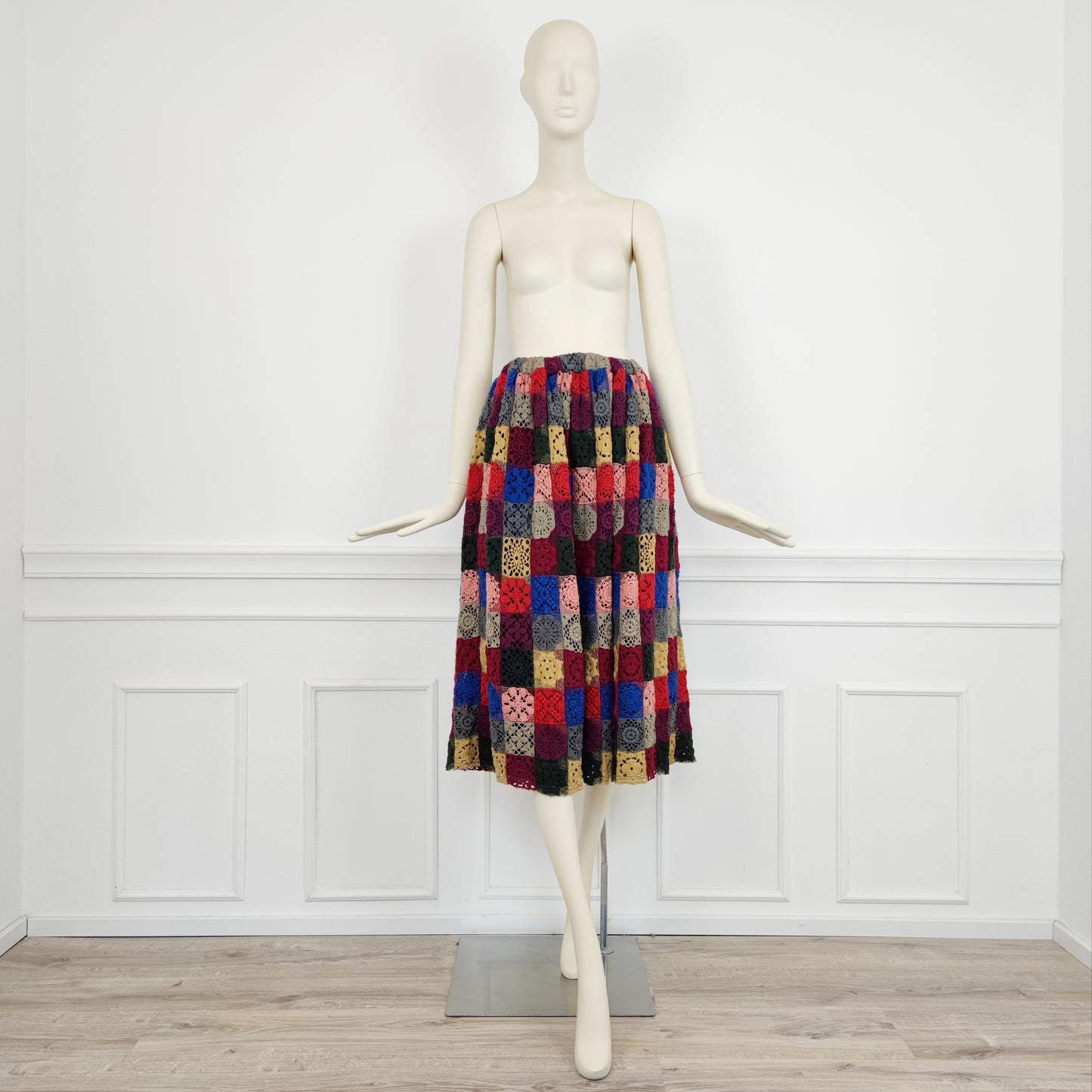 Gonna Comme des Garçons crochet multicolor