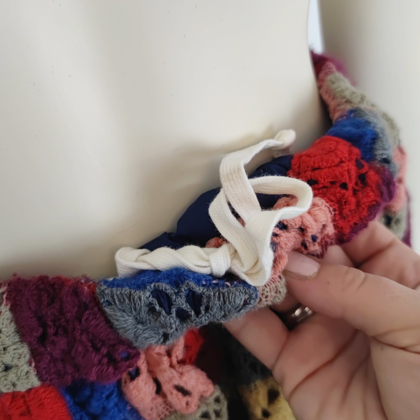 Gonna Comme des Garçons crochet multicolor