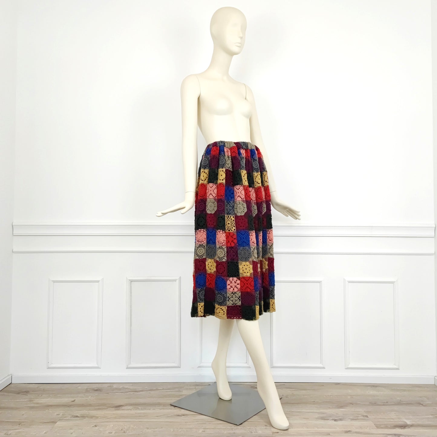 Gonna Comme des Garçons crochet multicolor
