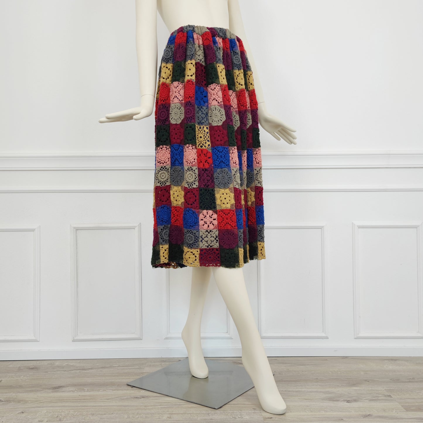 Gonna Comme des Garçons crochet multicolor