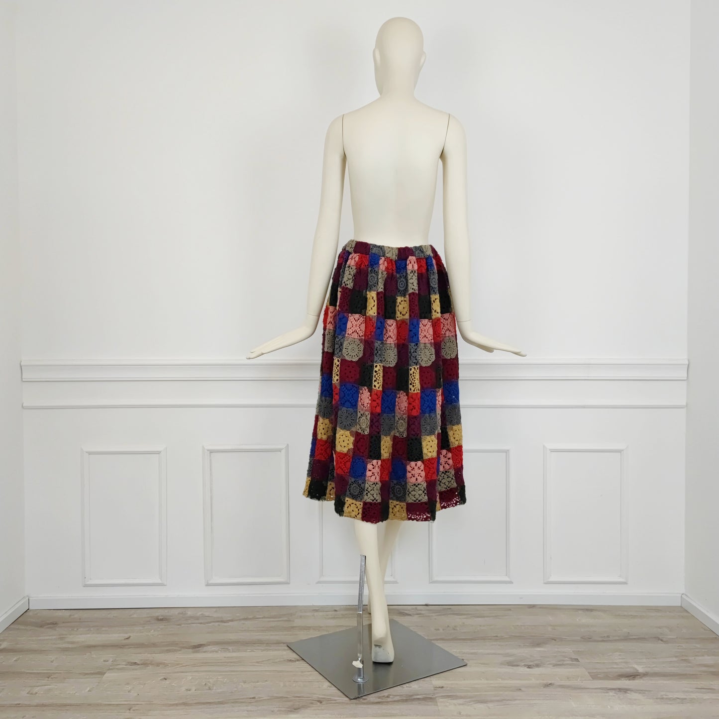 Gonna Comme des Garçons crochet multicolor