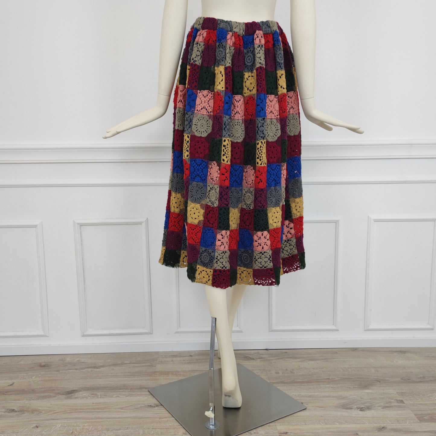 Gonna Comme des Garçons crochet multicolor