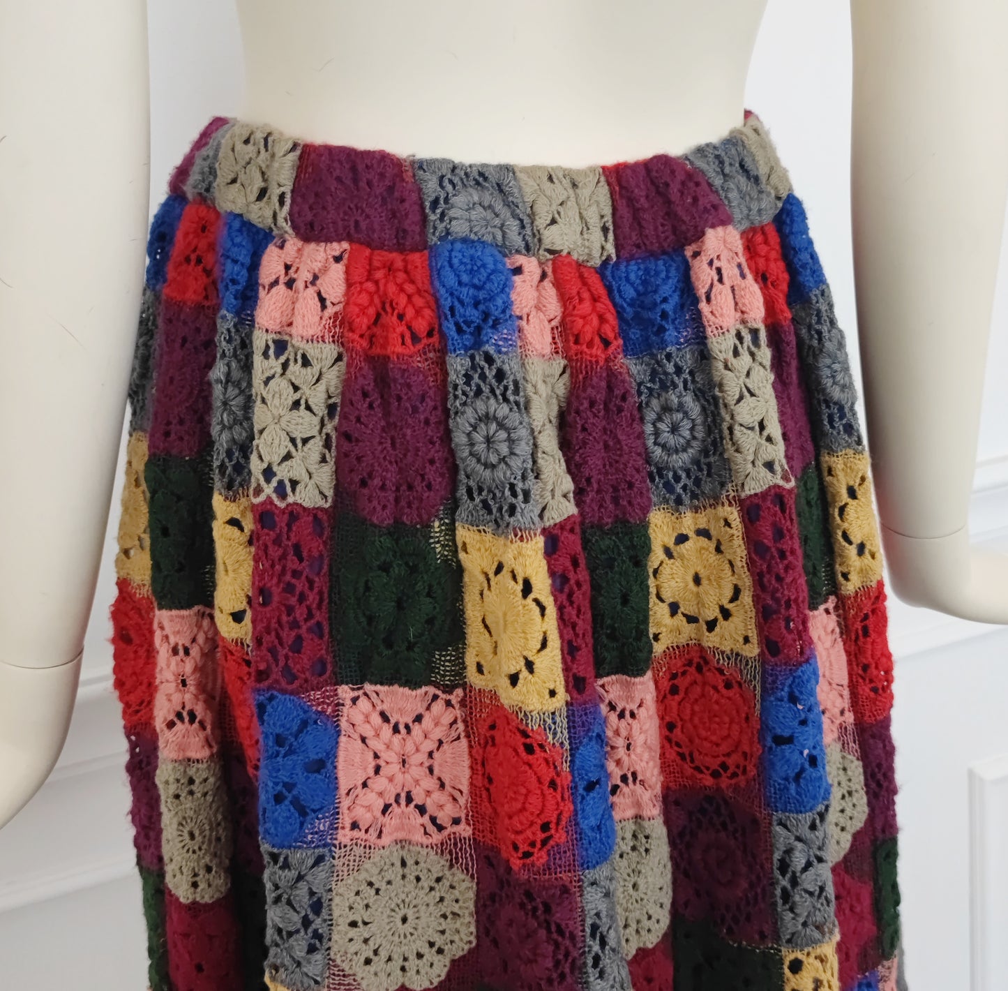 Gonna Comme des Garçons crochet multicolor