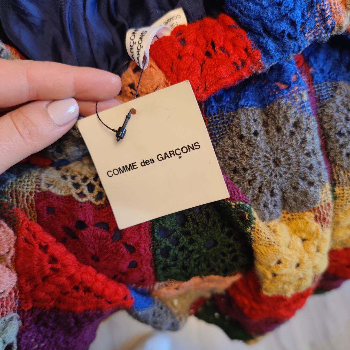 Gonna Comme des Garçons crochet multicolor