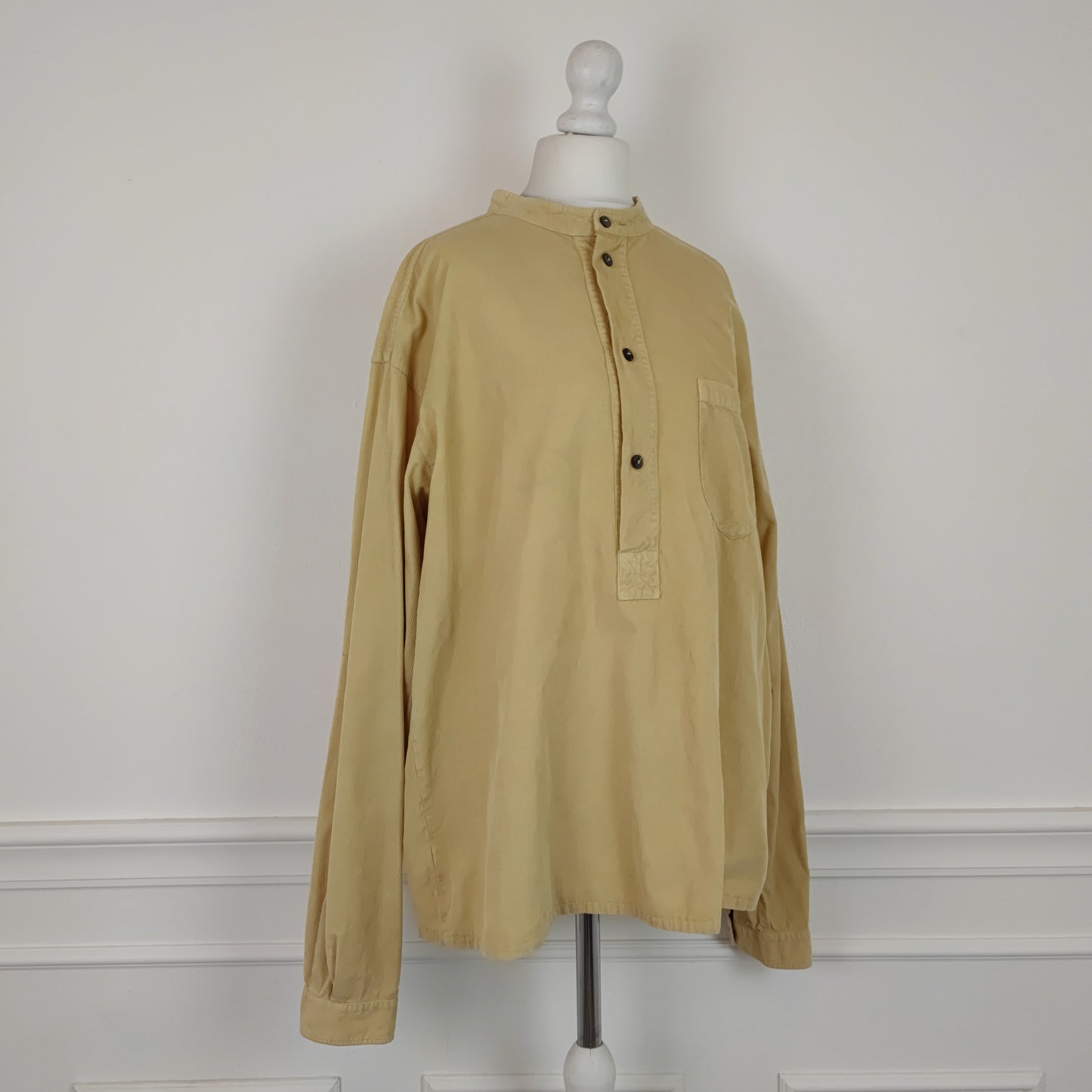 Camicia vintage Romeo Gigli velluto beige