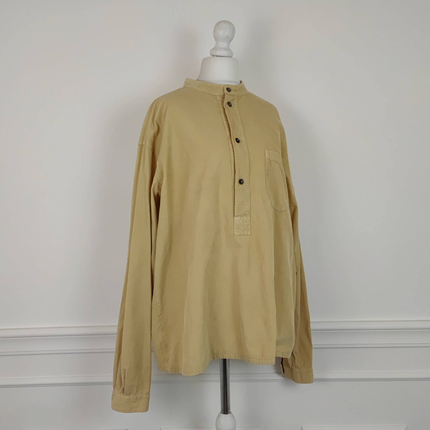 Camicia vintage Romeo Gigli velluto beige
