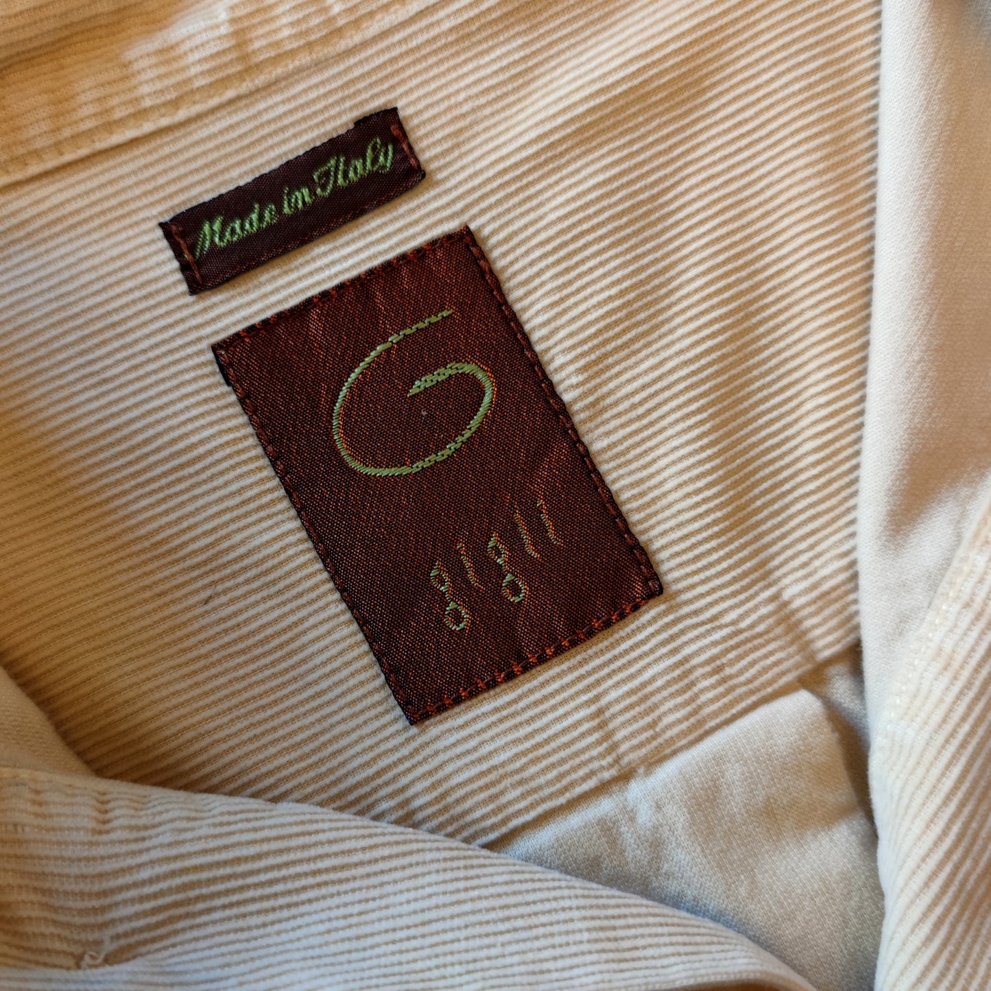 Camicia vintage Romeo Gigli velluto beige