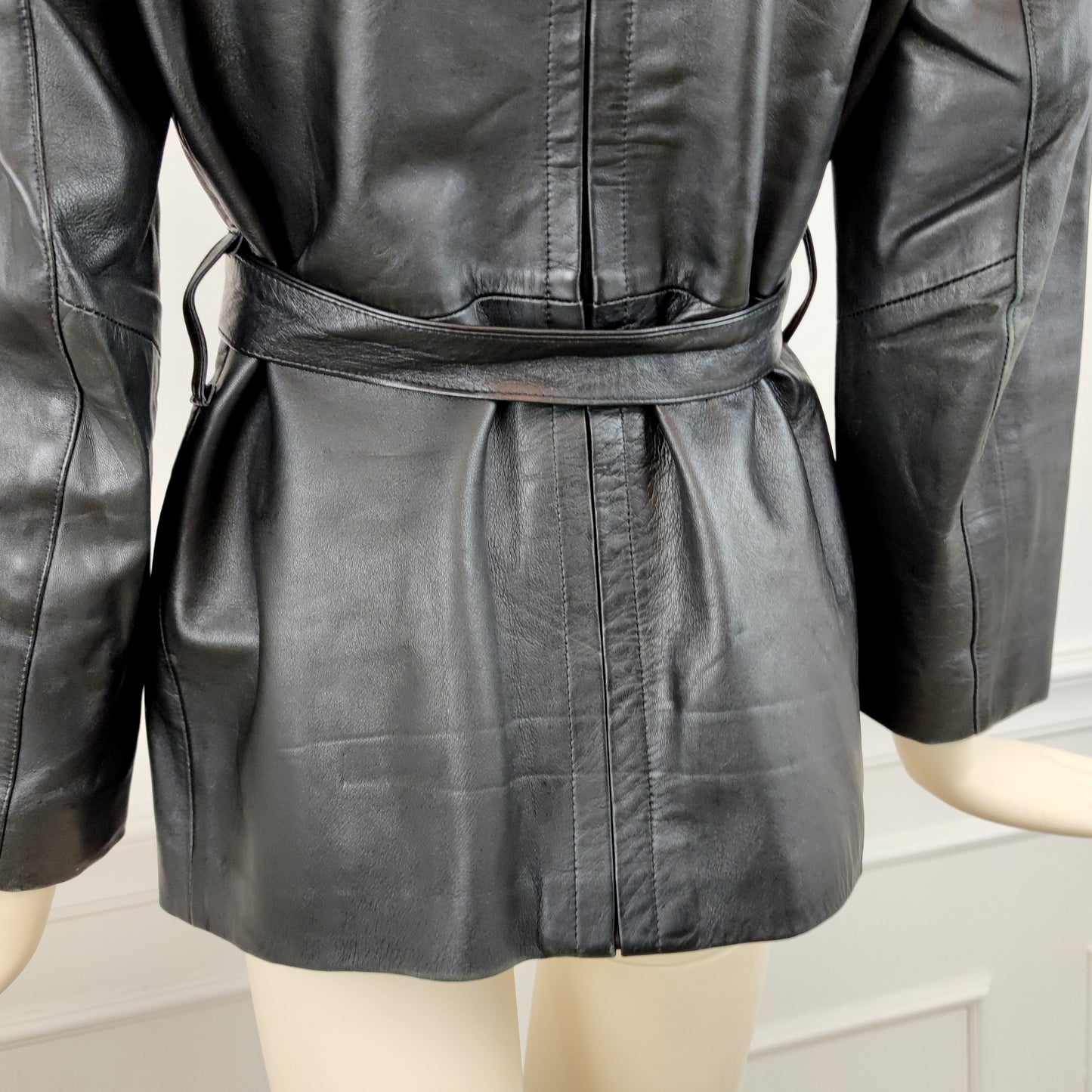 Giacca in pelle nera Theodore Spago