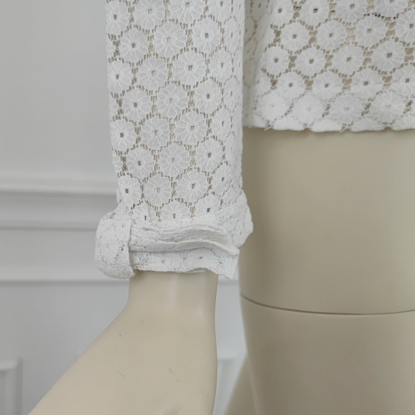 Blusa Comme des Garçons pizzo bianco