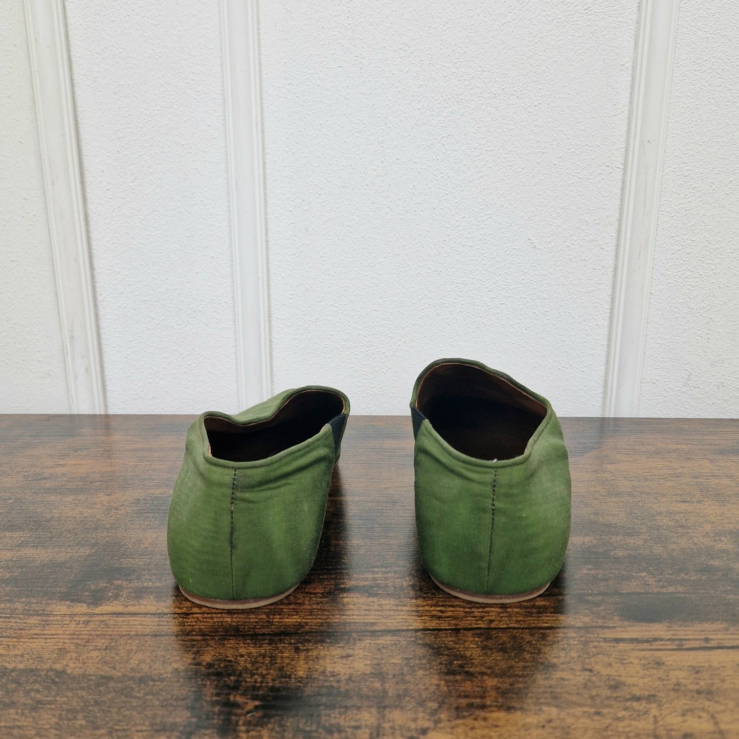 Scarpe Romeo Gigli tessuto verde