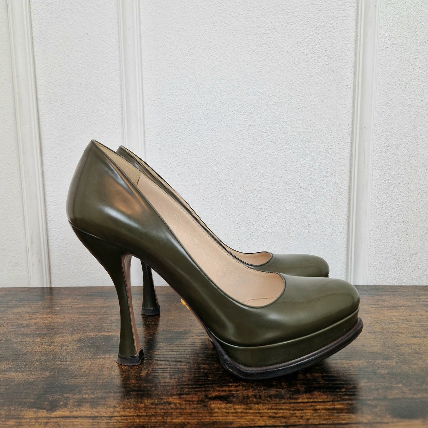 Prada | Scarpe in pelle verde