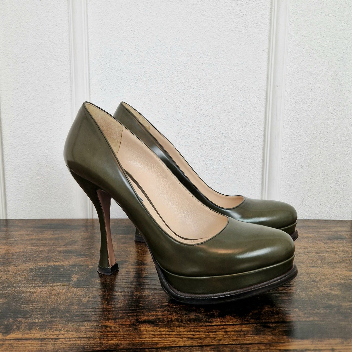 Prada | Scarpe in pelle verde