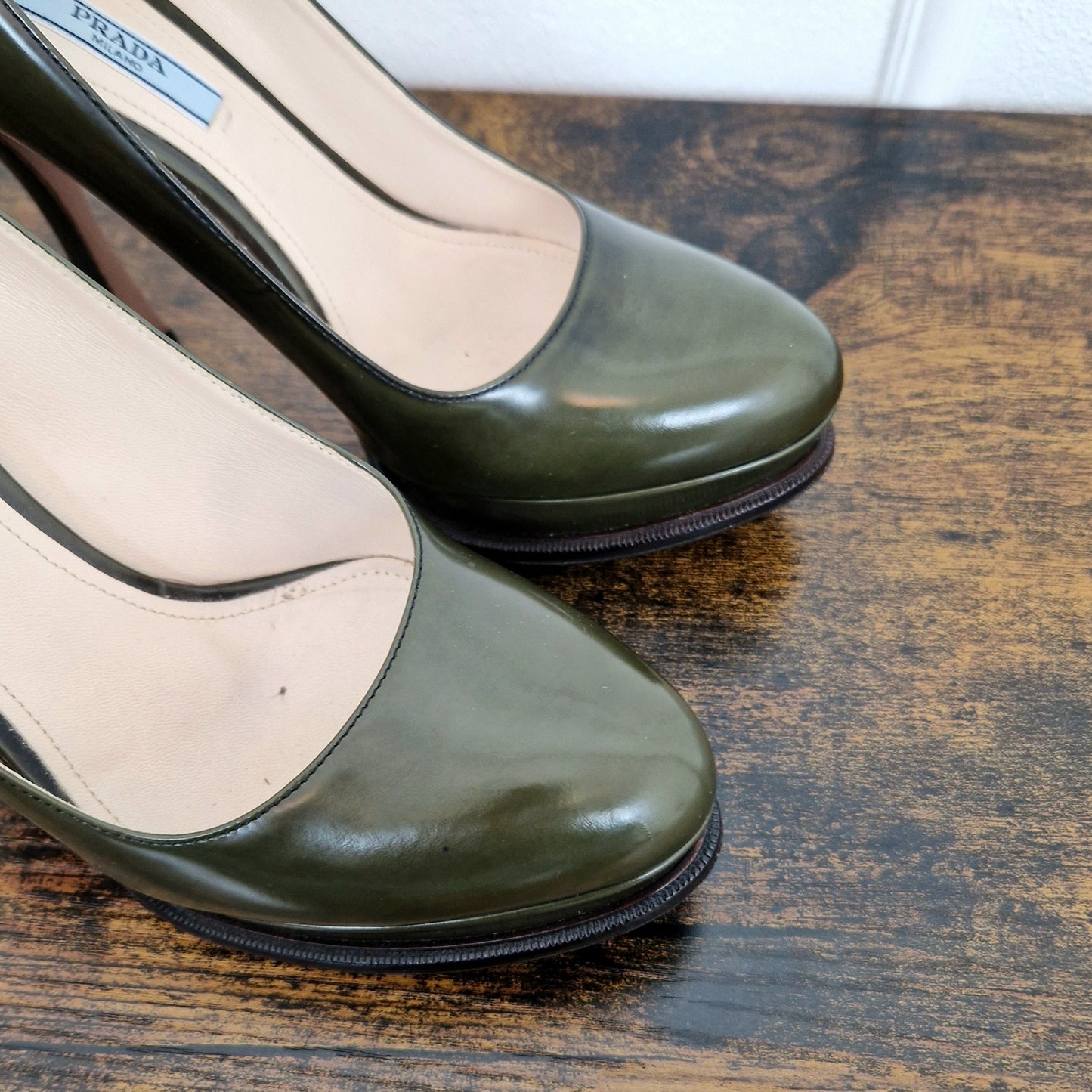 Prada | Scarpe in pelle verde