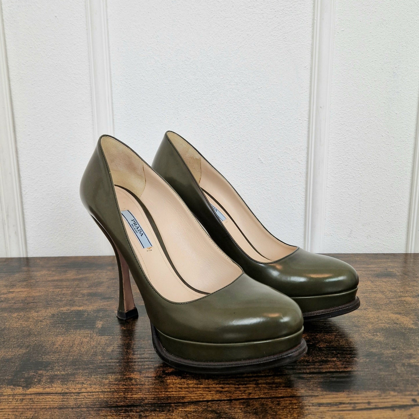 Prada | Scarpe in pelle verde