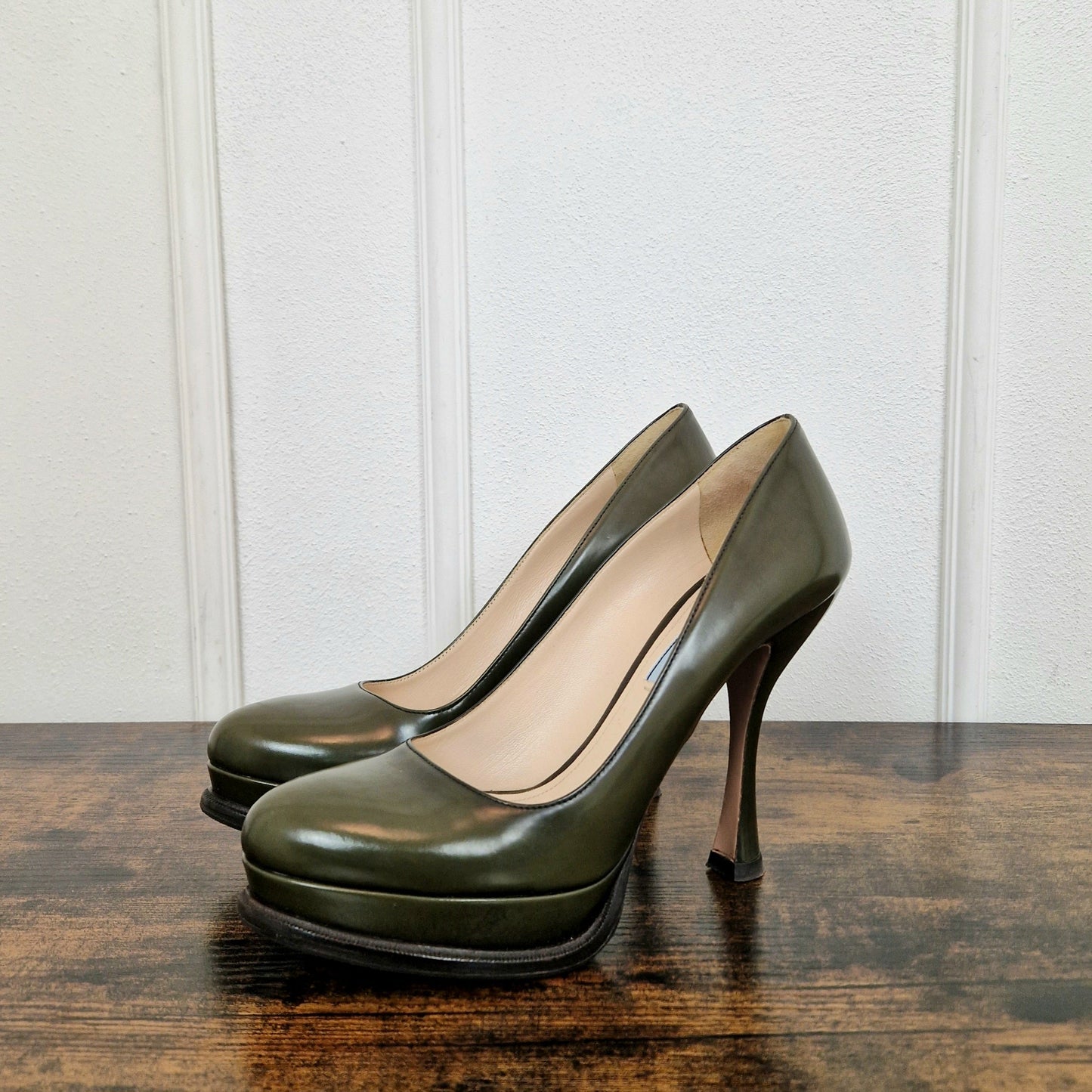 Prada | Scarpe in pelle verde