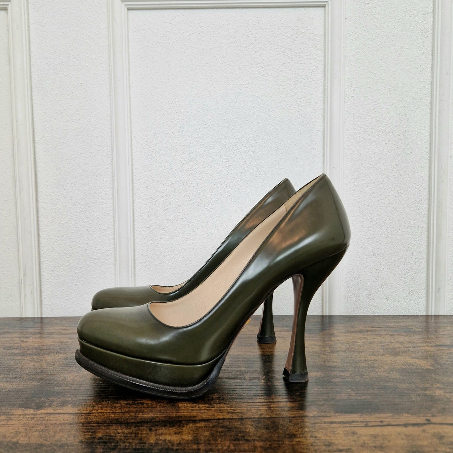 Prada | Scarpe in pelle verde