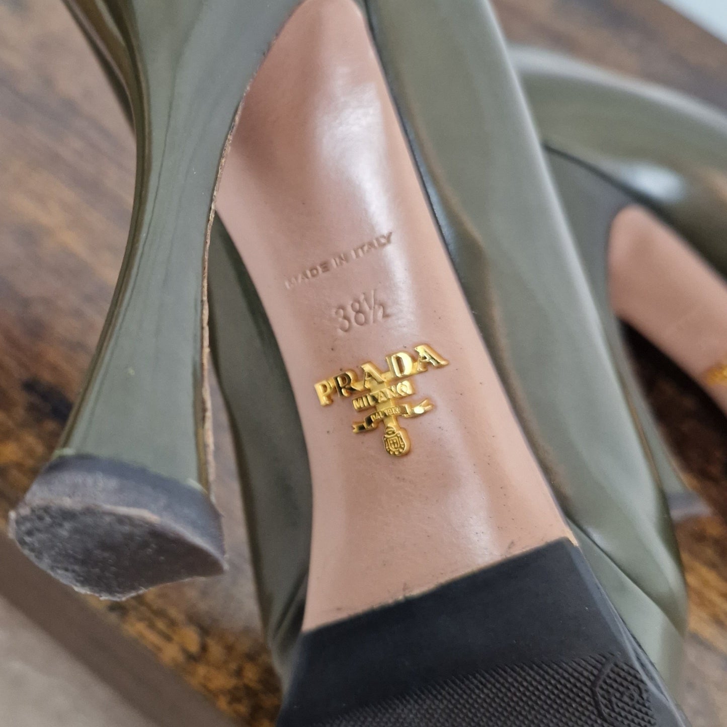 Prada | Scarpe in pelle verde