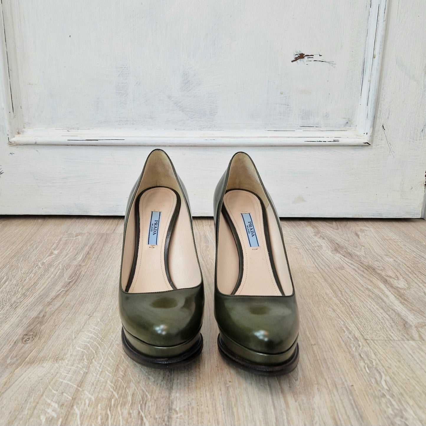 Prada | Scarpe in pelle verde